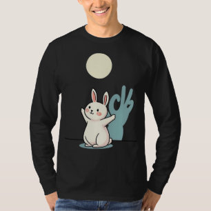 Lustiger Kaninchen-Handschattenspiel-Puppen Humor  T-Shirt