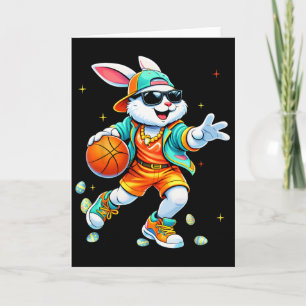 Lustiger Kaninchen-Hase-Skelett-Ostern Männer Jung Karte
