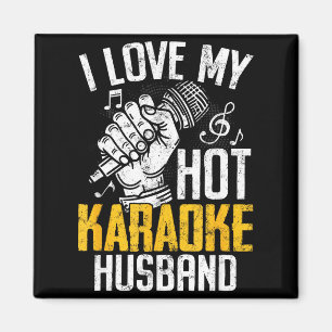 Lustiger Karaoke-Ehemann Bar-Mikrofon Musik Magnet