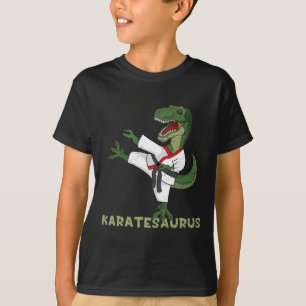 Lustiger Karate-Dinosaurier Karatesaurus T-Rex Gra T-Shirt