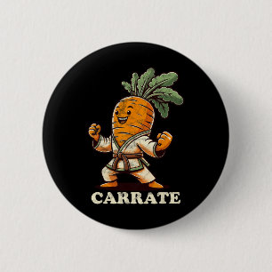 Lustiger Karate-Karotten-Karrate-Karate-Trainer Ka Button
