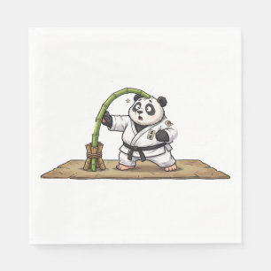 Lustiger Karate-Panda-Märtyrer-Kunst-Versager Serviette