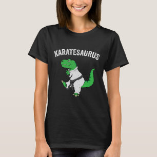 Lustiger Karate T Rex Dinosaur Süßer Dino Kampfspo T-Shirt