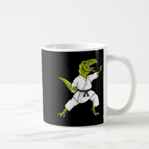 Lustiger Karatesaurus T-Rex Dinosaur Karate Samura Kaffeetasse