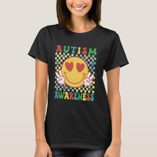 Lustiger karierter Monat der Aufklärung über Autis T-Shirt