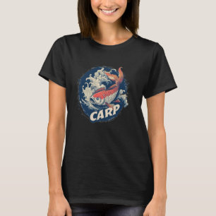 Lustiger Karpfen mit Wellenkostüm für Angeljungen T-Shirt