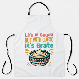 Lustiger Käse Gouda Queso Food Pun Schürze