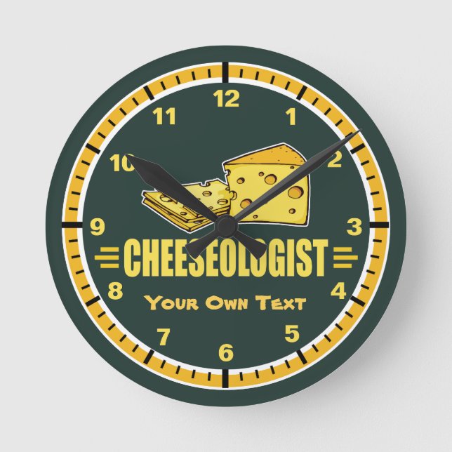 Lustiger Käse Runde Wanduhr (Vorderseite)