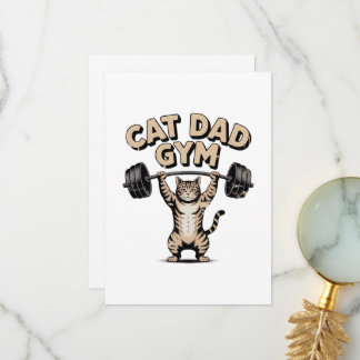 Lustiger Katzen-Gym für Papa Dankeskarte