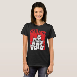 Lustiger Katzen Liebe Cartoon [00333] T-Shirt