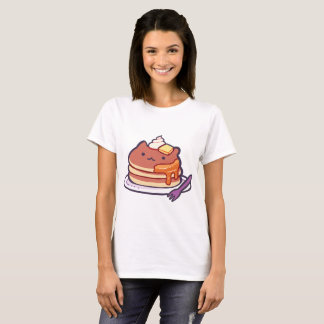 Lustiger Katzen-Pfannkuchen-T - Shirt