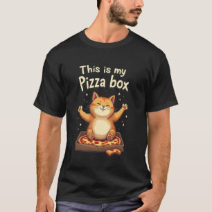 Lustiger Katzen-Pizza-Box-Liebhaber Herzlicher Ess T-Shirt