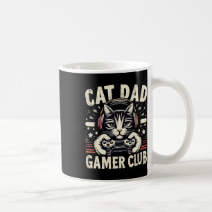 Lustiger Katzen-Vater-Gamer-Club für ihn Videospie Kaffeetasse