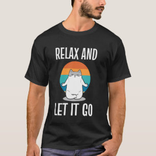 Lustiger Katzen-Yoga-Katzen-Café-Besitzer T-Shirt