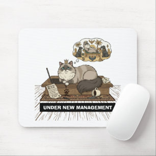 Lustiger Katzenboss unter neuer Leitung WFH Benutz Mousepad