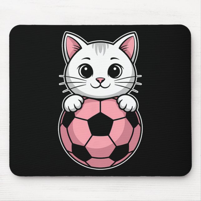Lustiger Katzenfußball  Mousepad (Vorne)