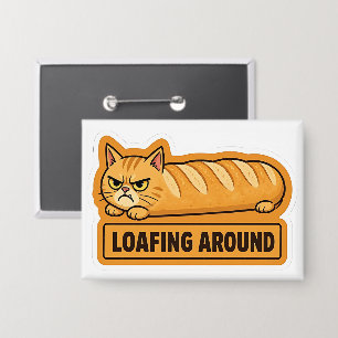 Lustiger Katzengarage-Brot Button