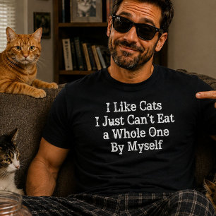 Lustiger Katzenhasser Dark Humor Kann nicht ganze T-Shirt