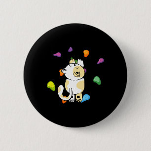 Lustiger Katzenkletterer Felsenklettern Für Männer Button