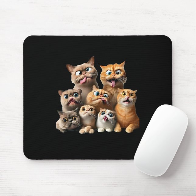 Lustiger Katzenkunst Druck Mousepad (Mit Mouse)
