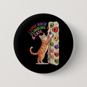 Lustiger Katzenliebhaber Indoor-Abenteuer Humor Button