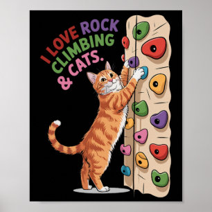 Lustiger Katzenliebhaber Indoor-Abenteuer Humor Poster