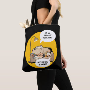 Lustiger Katzenliebhaber-Introvertierten-Humor-Zit Tasche