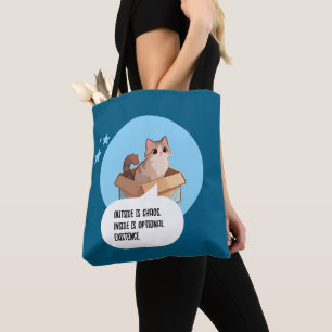 Lustiger Katzenliebhaber Introvertierter Humor Tasche