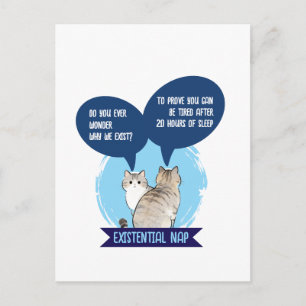 Lustiger Katzenliebhaber Schlaf Humor Postkarte
