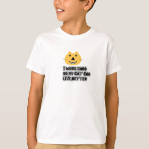 Lustiger Katzenliebhaber-Spruch - Ich arbeite hart T-Shirt