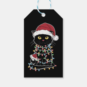 Lustiger Katzenliebhaber Weihnachtsbeleuchtung Geschenkanhänger