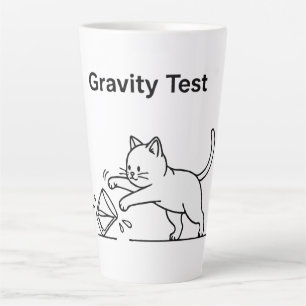 Lustiger Katzenschwerkraft-Test   Süße Wissenschaf Milchtasse