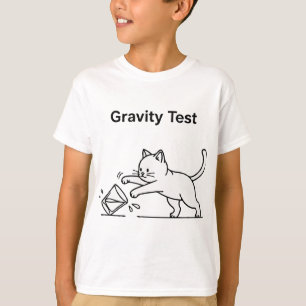 Lustiger Katzenschwerkraft-Test Süße Wissenschaf T-Shirt
