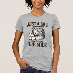 Lustiger Katzenvater kam mit der Milch Vintage-Shi T-Shirt