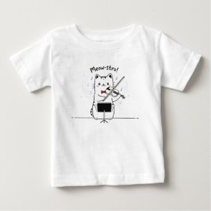 Lustiger Katzenviolinist Violinist Musiker Baby T-shirt