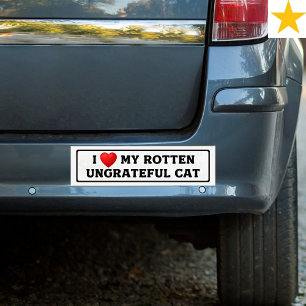 Lustiger Katzenwitz Ich liebe meine verrottete und Autoaufkleber