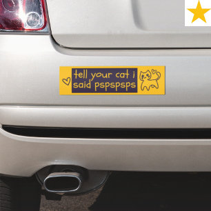 Lustiger Katzenwitz Pspsps Fahrhumor Autoaufkleber