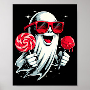 Lustiger Kaugummi-Geist – Retro-Kinder-Halloween-K Poster