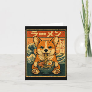 Lustiger Kawaii Ramen Corgi Japanische Nudeln Corg Karte