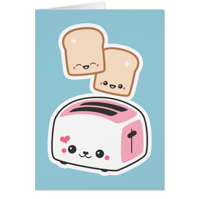 Lustiger Kawaii rosa Toaster (Vorne)