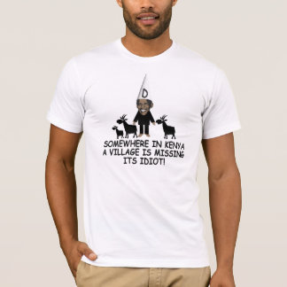 Lustiger Kenyandorfidiot AntiObama T-Shirt