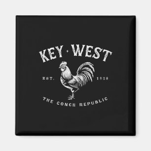 Lustiger Key West Hahn Huhn Sonnenaufgang Angeln S Magnet