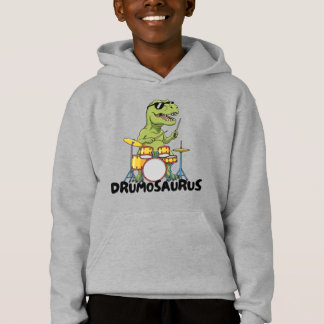 Lustiger Kid-Drummer - Prähistorisches Tier Hoodie
