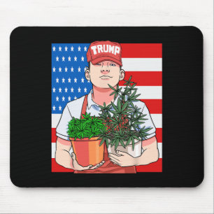 Lustiger Kiffer Stoner Wähle Präsident Trump Mousepad