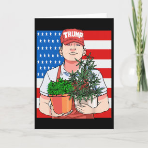Lustiger Kiffer Stoner wählt Präsident Trump Karte