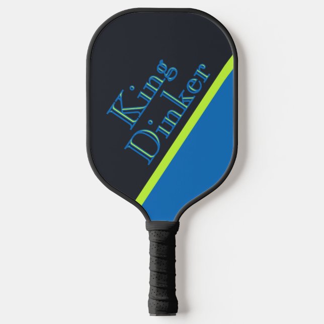 Lustiger King Dinker Maßgeschriebenes Monogramm Pe Pickleball Schläger (Vorderseite)