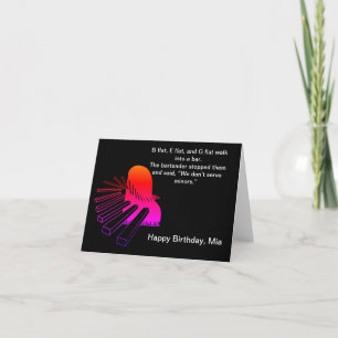 Lustiger Klavierwitz Geburtstag Karte