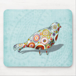 Lustiger kleiner wunderlicher Vogel Mousepad
