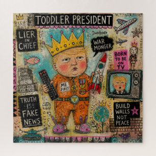 Lustiger Kleinkind-Präsident Cartoon-Collage