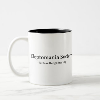 Lustiger Kleptomania Zweifarbige Tasse